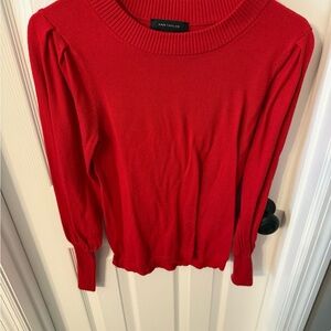 Ann Taylor Bold Red Knit Top